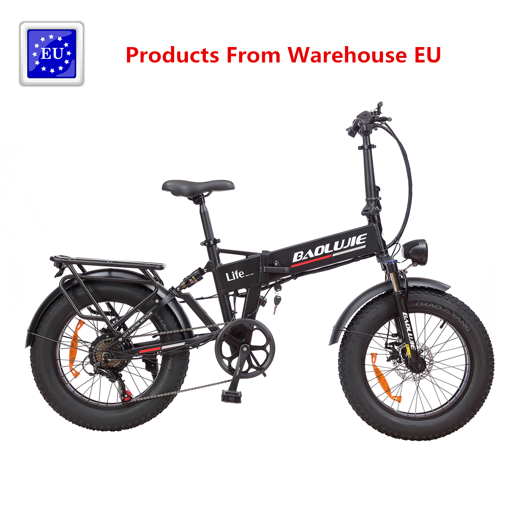 

EU Stock Women's Fat Bike 20inch 4.0 Fat Tire Full Shock Absorption Folding Electric Bicycle 48V 12Ah 500W Hidden Removable Battery Shimano 7 Speed, Black