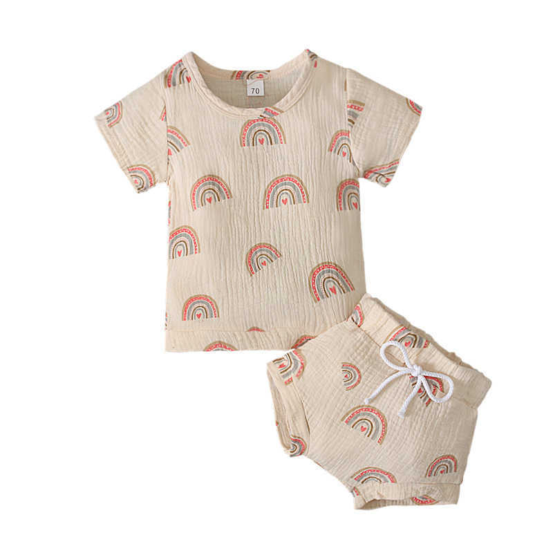 

Clothing Sets Boys Girls Summer Suits Clothes Baby Muslin Cotton Outfits Shorts Children's Casual Short Sleeve Tops Pants PCS Years P, Auburn