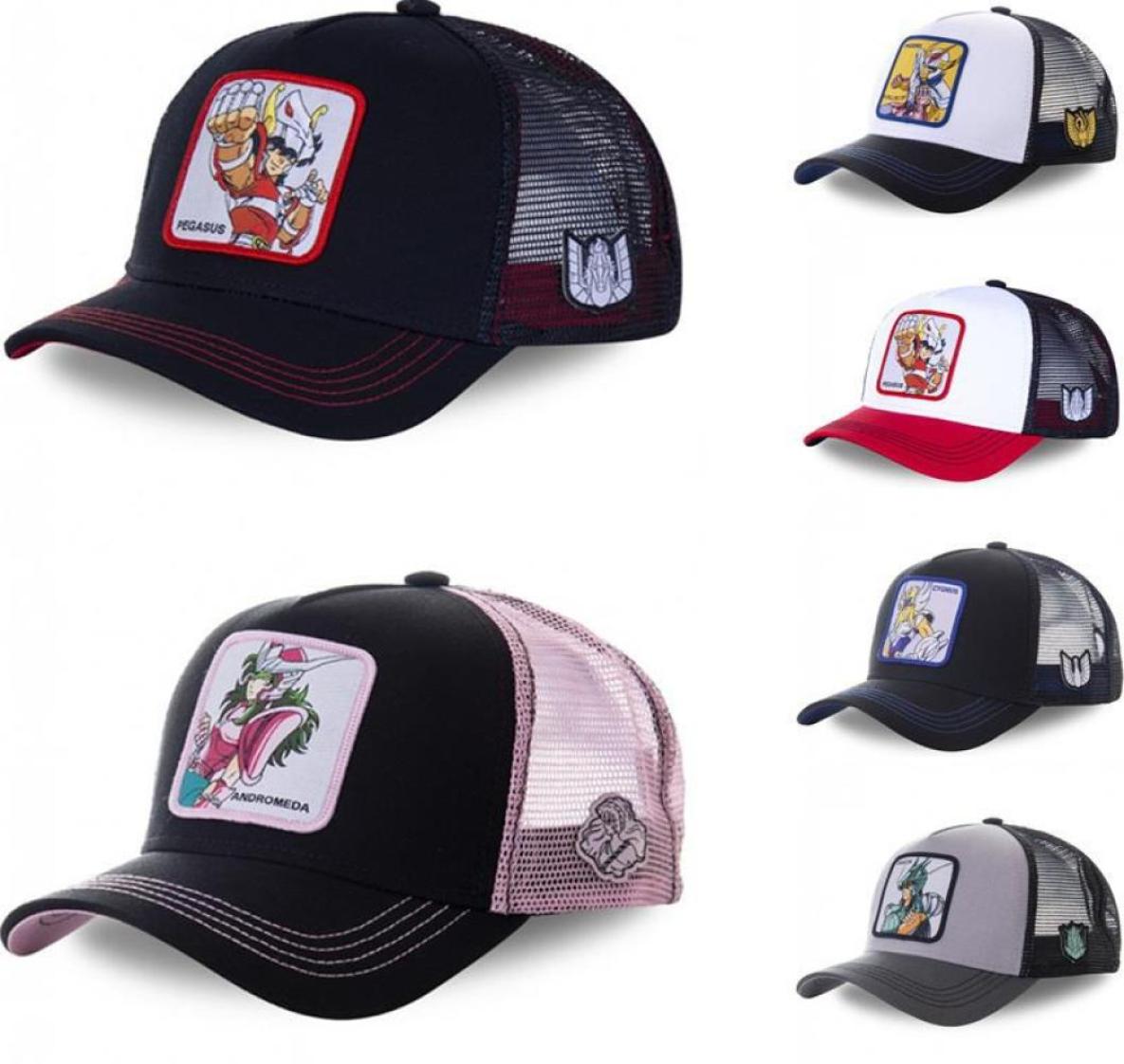 

2022 Saint Seiya Cartoon Anime Mesh Cap Baseball Caps for Men and Women Fashion2622676