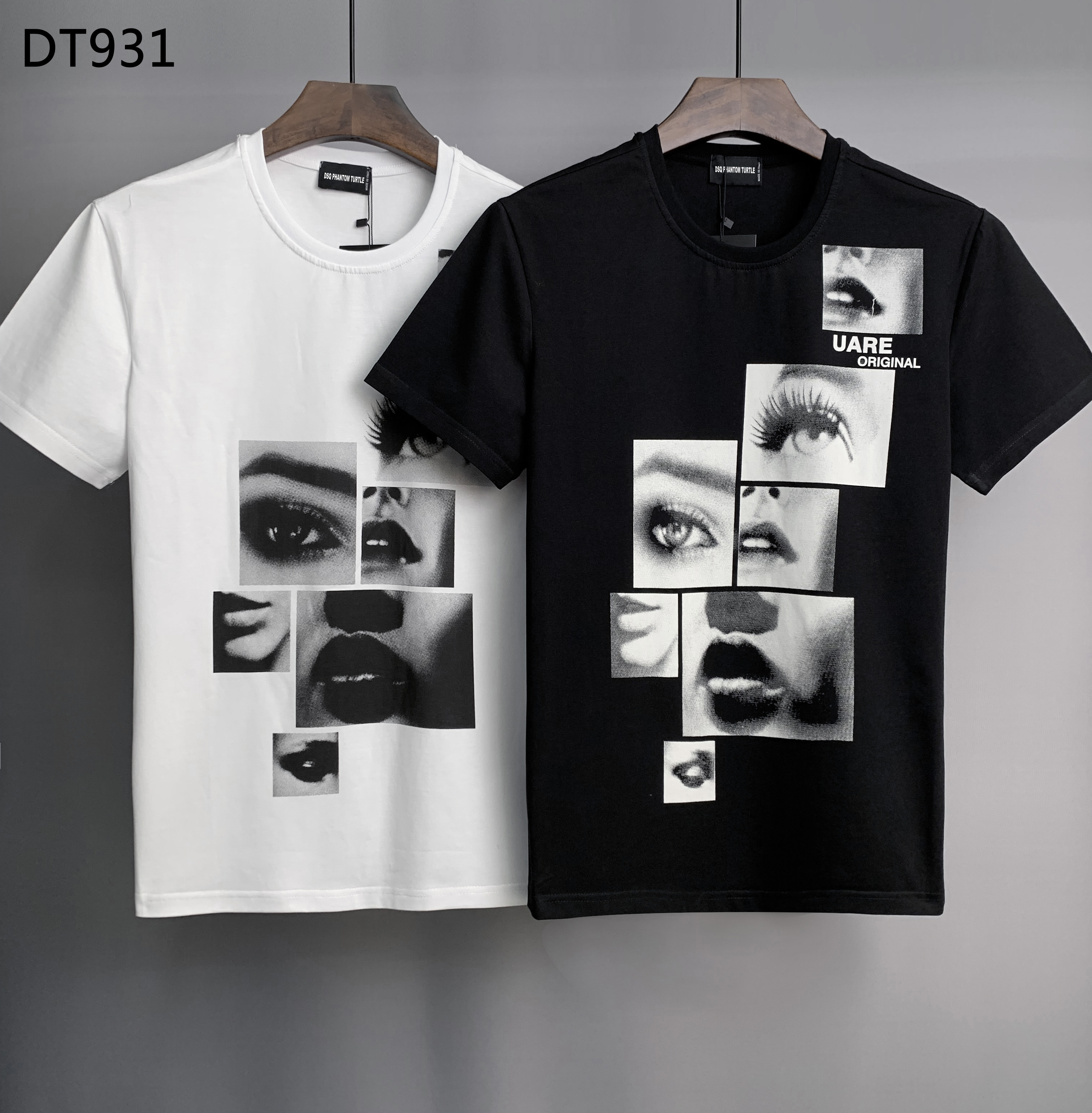 DSQ PHANTOM TURTLE Men's T-Shirts Mens Designer T Shirts Black White Back Cool T-shirt Men Summer Italian Fashion Casual Street T-shirt Tops Pl