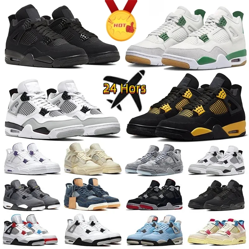

Jumpman 4 4s Mens Basketball Shoes Pine Green Military Black Cat Red Cement Photon Dust Thunder Royalty bred UNC Midnight Navy Seafoam Men Women Sports Sneakers, Coffeeloyal blue