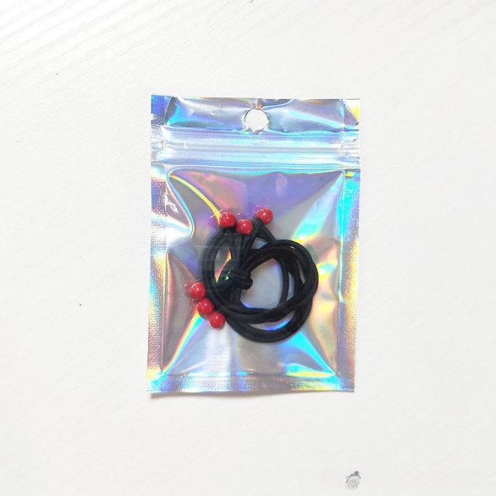 7x10cm Small Gift Hologram Packaging Plastic Bags with Hanger Hole Flat Bottom Zip Lock Sealing Packing Bags