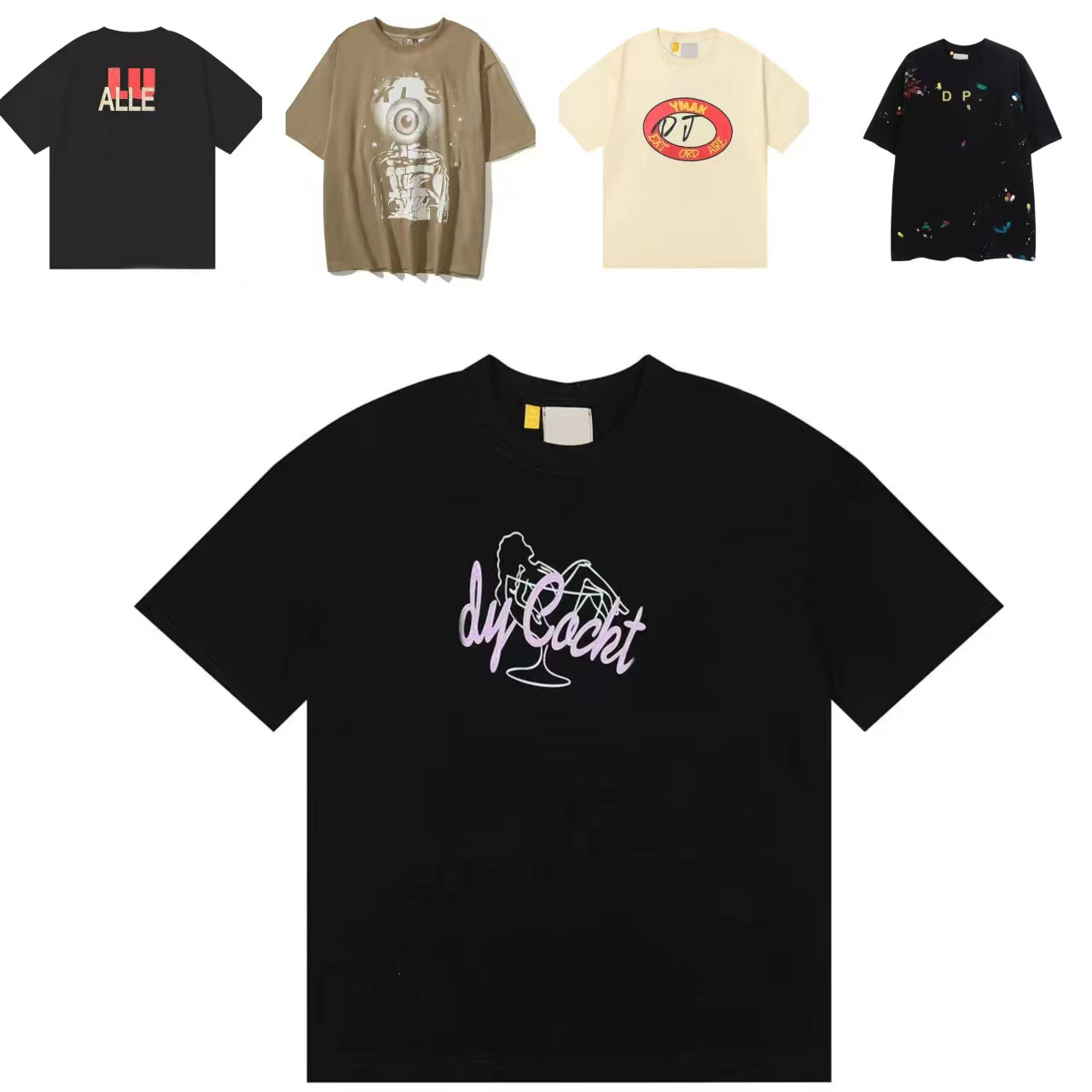 

Oversized t shirt women Galleryse Depts Tees Designer Clothing Scoop Neck Letter TShirts Printed Fashion BODY COCKTAILS TEE TOYMAKER element novelty t shirts mens
