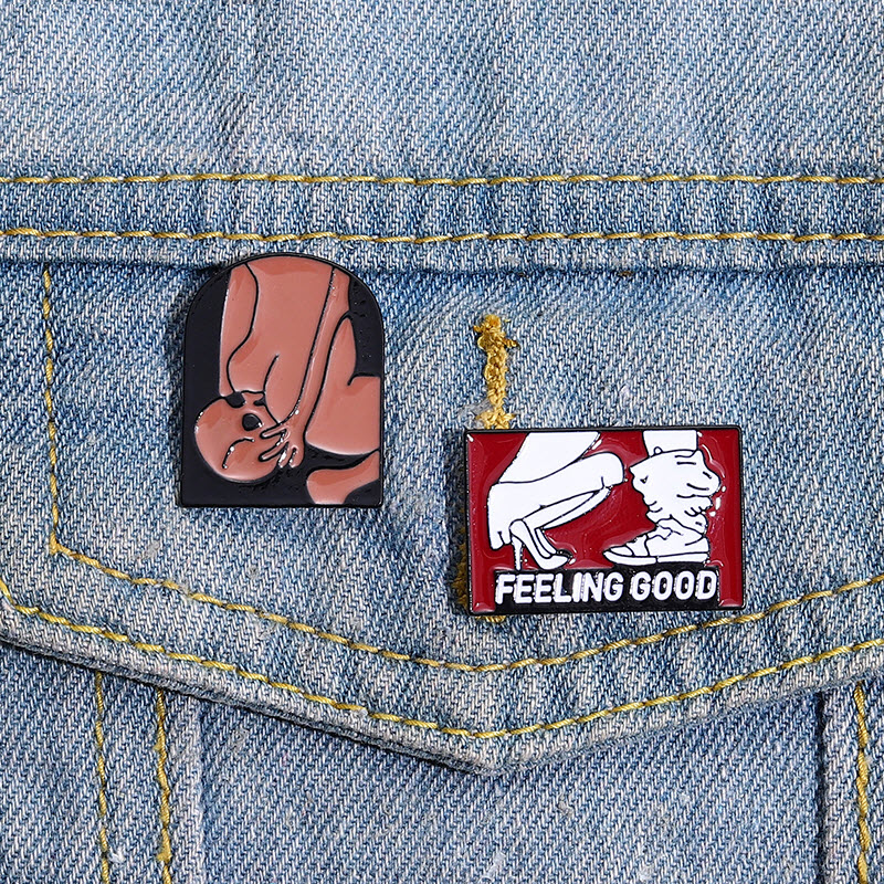 

Dark Humor Enamel Pins Punk Gothic Style Brooches Hat Bag Shirt Lapel Badges Creative Funny Jewelry Gift for Friends, Color #1