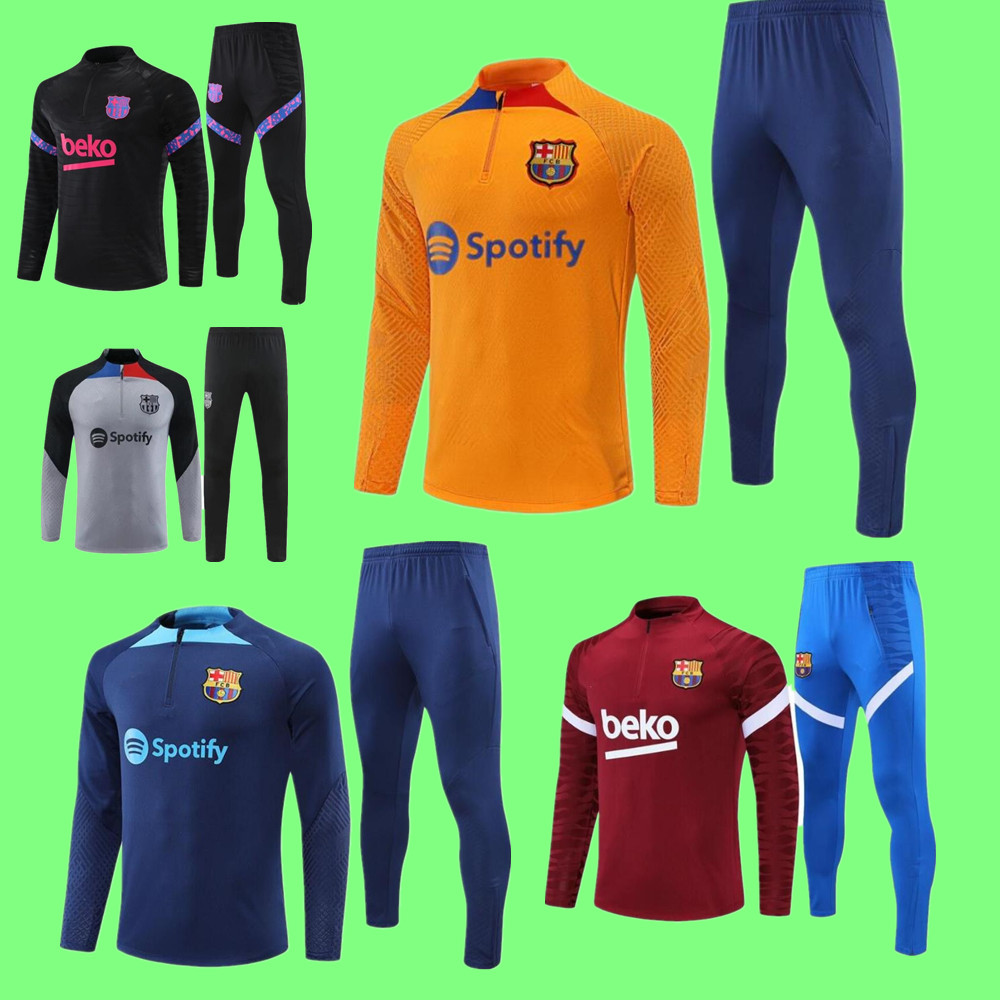 

21/22/23 Barcelona football Suit TRACKSUIT barca Jersey adult boys TRAINING SUIT 2022 2023 men and kids tracksuits ANSU FATI PEDRI LEWANDOWSKI Camisetas, 17