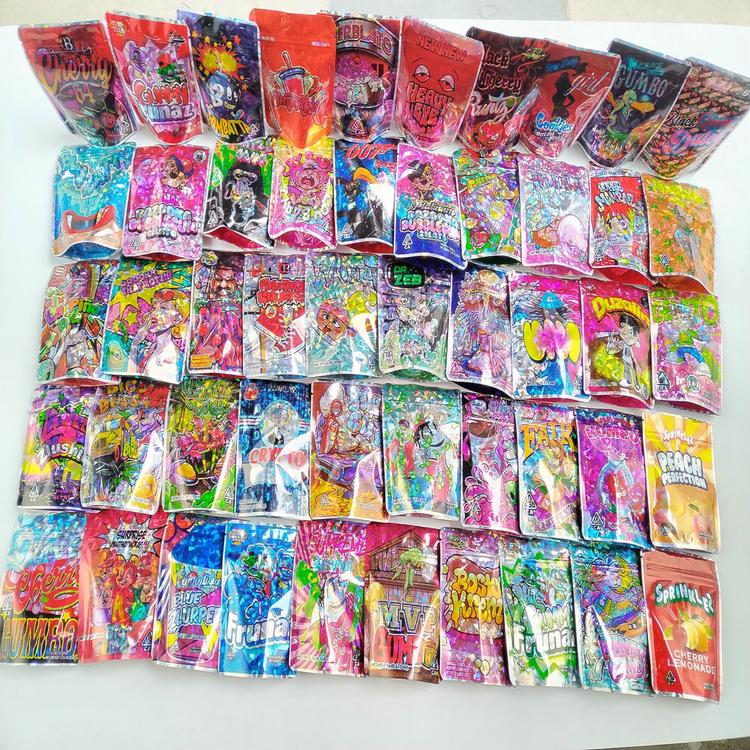 

Packing Bags 100Design Hologram Mylar 3.5 Foil Resealable Uniquely Shaped Pouches With Zipper Runtz Smellproof Plastic Cut Out Packa Otwif