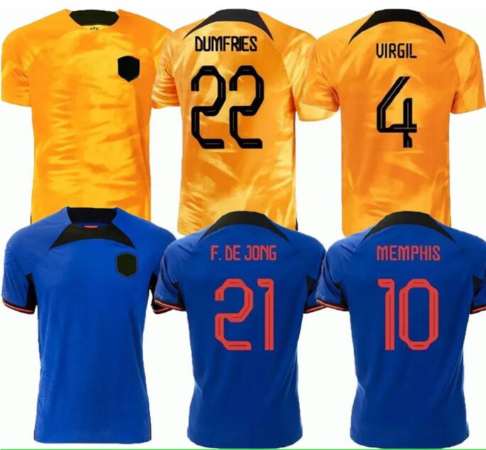 

2022 Netherlands MEMPHIS soccer jersey 22/23 Holland DE JONG VIRGIL DUMFRIES PROMES BERGVIJN Shirt KLAASSEN BLIND DE LIGT men kids kit footb Holands, Kids 2023 home
