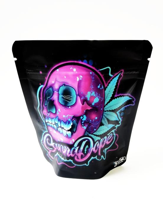 

Packing Bags Dope 3.5G Smell Proof Plastic Mylar Edibles Backpack Boyz Runty Gelato Zerbert Special Die Cut Shaped Zipper Flower Cal Ottfl