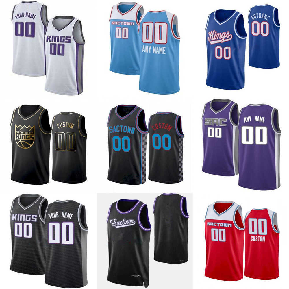 

75th Custom Men women youth 22 Richaun Holmes 3 Terence Davis II 0 Tyrese Haliburton Sacramento''Kings''8 Maurice Harkless Basketball Jerseys, Color