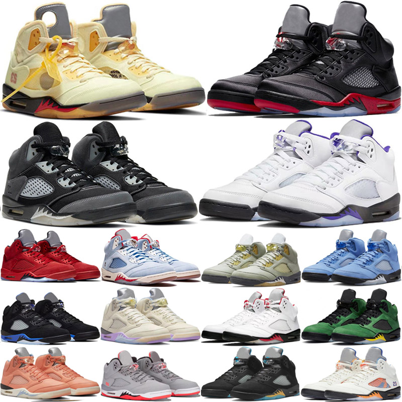 

High Quality Jumpman 5 Man 5s Basketball Shoes Doernbecher Raging Red Stealth 2.0 Fire What The White Cement Metallic Flight Oreo Wings Bean Ice Blue Sports Seakers, 35
