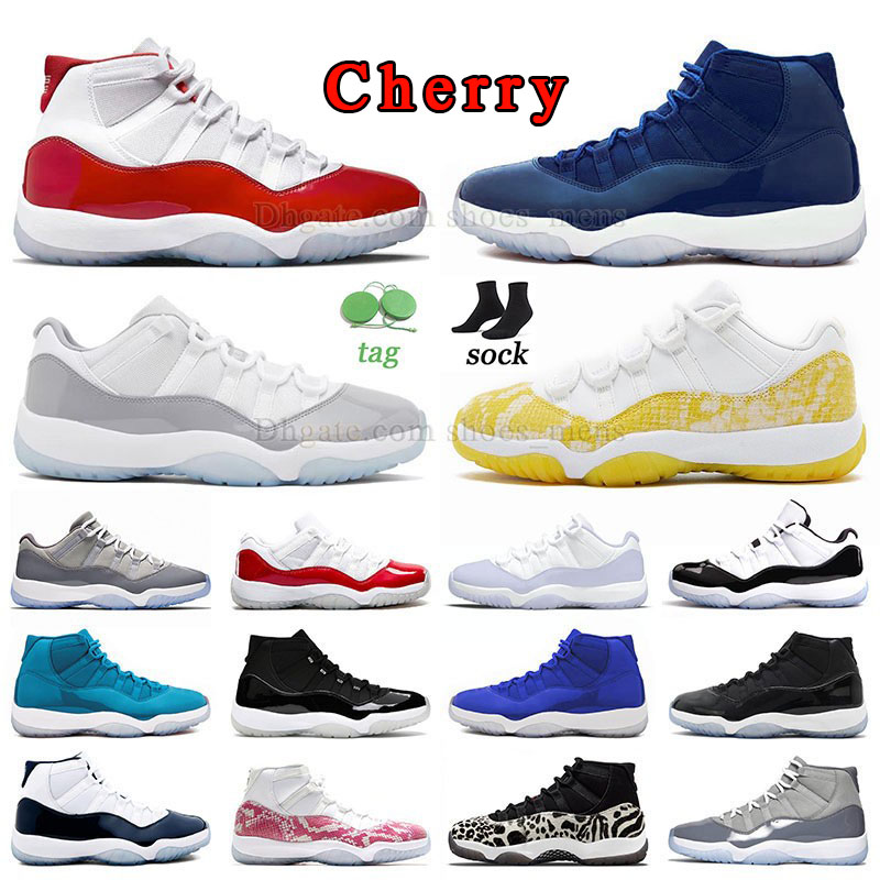 

Jumpman 11 High Navy Blue Basketball Shoes Mens 11s Cherry Red And White Cement Grey Low Yellow Snakeskin Space Jam 45 Concord Cool Grey 25th Anniversary Sneakers J11, A58 40-47 purple