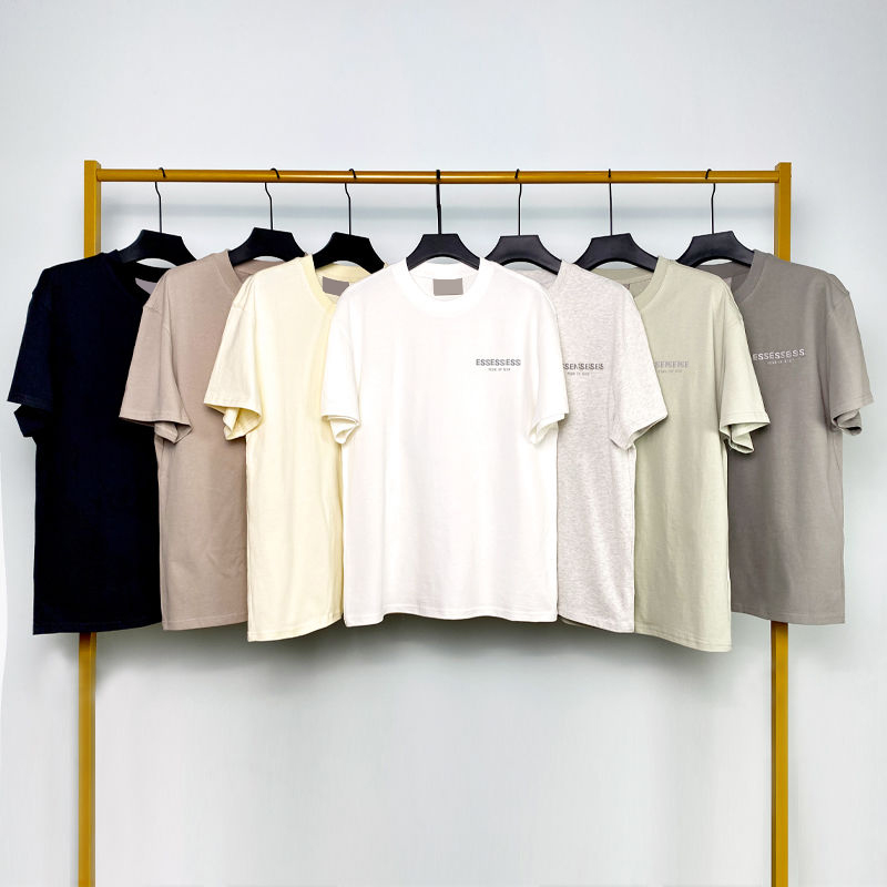 

essen designer T Shirt mens Short Sleeve Chest Letter Print High Street essentail Loose Oversize Casual T-shirt 100% Cotton Tops Men Women essentail tshirt