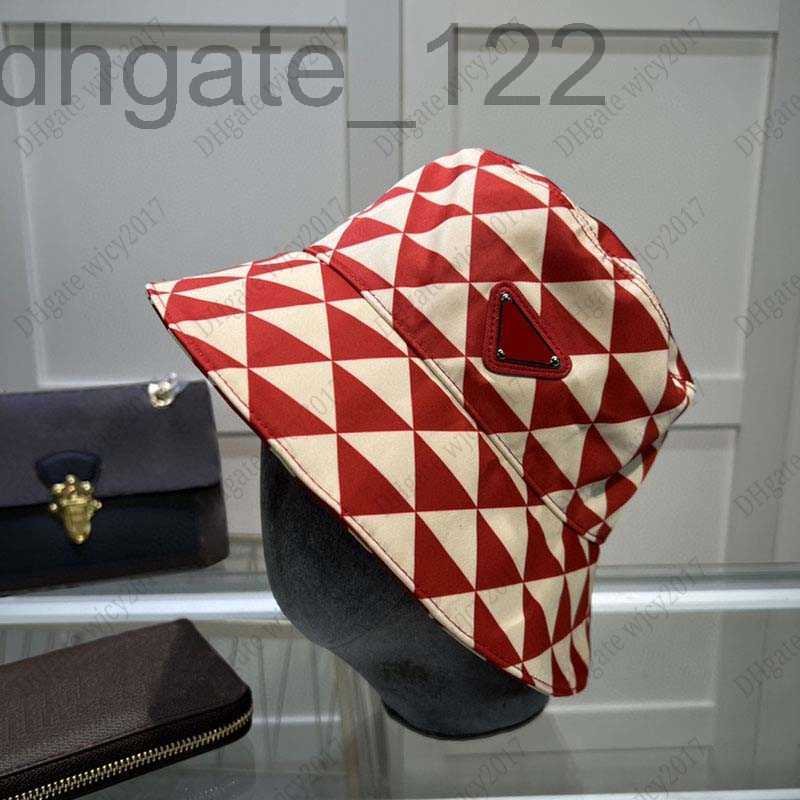 

designer 2022 Triangle men women fisherman hat design fashion check cap newcolor four seasons sunshade hats Y548, Red