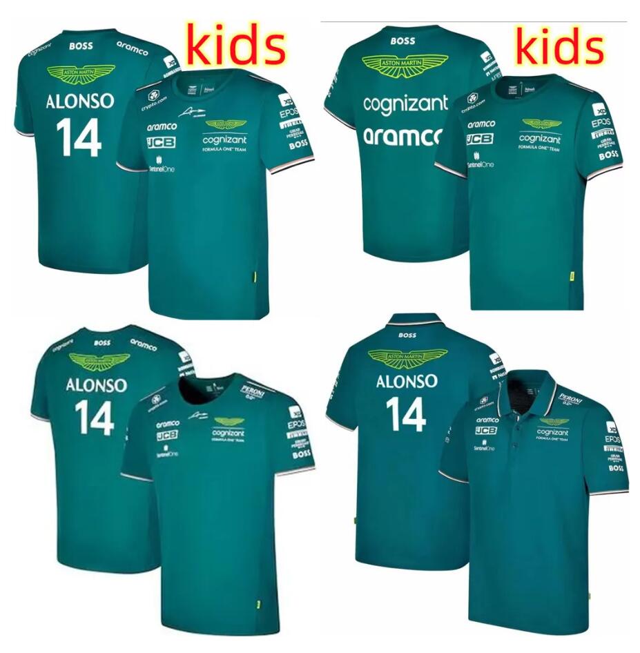 

kids Men's soccer Shirts Aston Martin Jersey T-shirt AMF1 2023 Official Mens Fernando Alonso T-Shirt Formula 1 Racing Suit F1 Shirt MOTO Motorcyc Tees 0228H23 16/26, Green