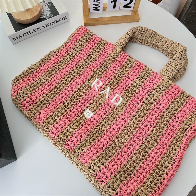 

Designer Summer Knitting Tote Bag For Women Hobo Handbag Letter Totebag Cosmetic Bags Purse Lady Luxury Bag