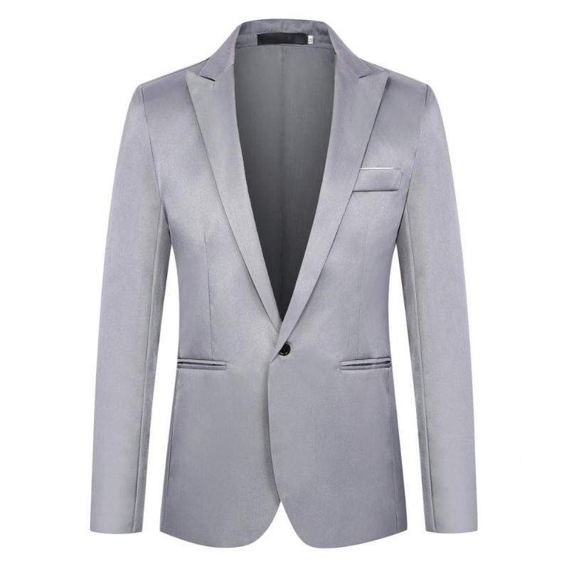 

Men's Suits & Blazers Suit Jacket Fashion Single Button Men Formal Blazer Trendy, Black