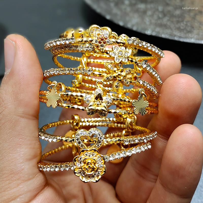 

Bangle Wando 20 Styles Dubai Gold Color Baby Bangles For Kids Promotion Sale Child Birthday Gifts Children'S Bracelets