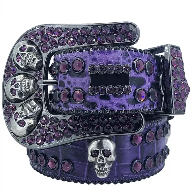 

Rhinestone belt Designer Belts BB Belts For Men Women Classic BB High Quality Waistband Skull Buckle Womens Cintura Ceintures 2202171, As pics