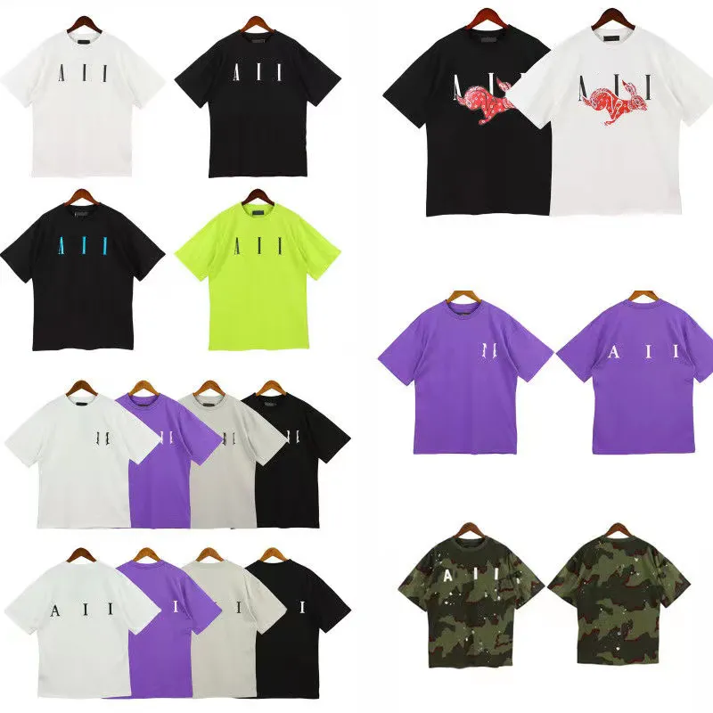 

Mens T-Shirts 24 Colors s for men Short sleeve leather Alphabet Embroidery Colorful Splash Ink Graffiti Alphabet slogan Print amiris FOG High nwx, 19