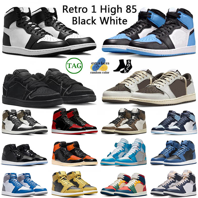 

1 Basketball Shoes OG 1s Black White High 85 Unc Toe Low TS Phantom J1 Lost And Found Denim Travis Scotts Dhgate Jordans1 Men Women Trainers Sneakers 36-46, A5 space jam 36-45