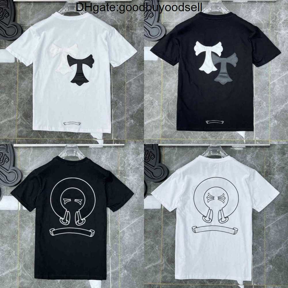 

Men's Ch Summer Heart Classic Luxury t Shirts Designer Brand Chromes Fashion Tops Quality Tees Horseshoe Sanskrit Cross Polos T-shirts 9CP7