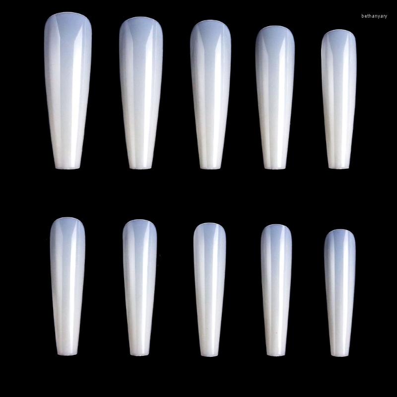 

False Nails 500Pcs Long Coffin Fake Nail Tips Acrylic Press On Artificial Drop, Transparent