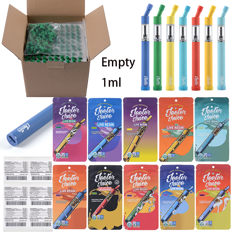 

Live Resin Jeeter Juice Disposable Vape Pens Rechargeable Empty 1ml 180mAh Battery 7 colors 10 flavors Available Device Pods Fresh For Thick Oil E cigarettes