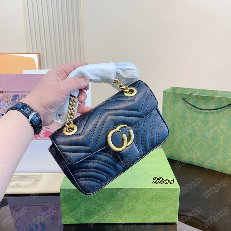 

Ladies Marmont Bags Luxury Fashion Shoulder Bag Womens In Handbag Mans Designer Crossbody Woman Leather Tote Messenger Bag Purse 2303151BF, G#16cm