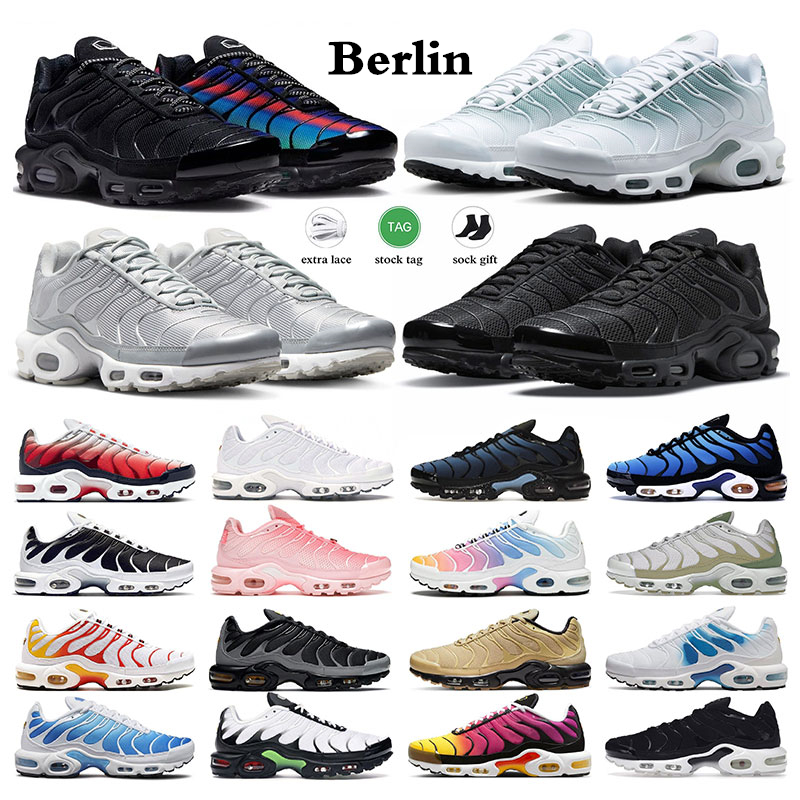 

plus tn men running shoes tns women sneakers Unity Triple Black White Mica Green Hyper Blue Metallic Silver Atlanta Fire mens sports trainers size 36-46, Grape