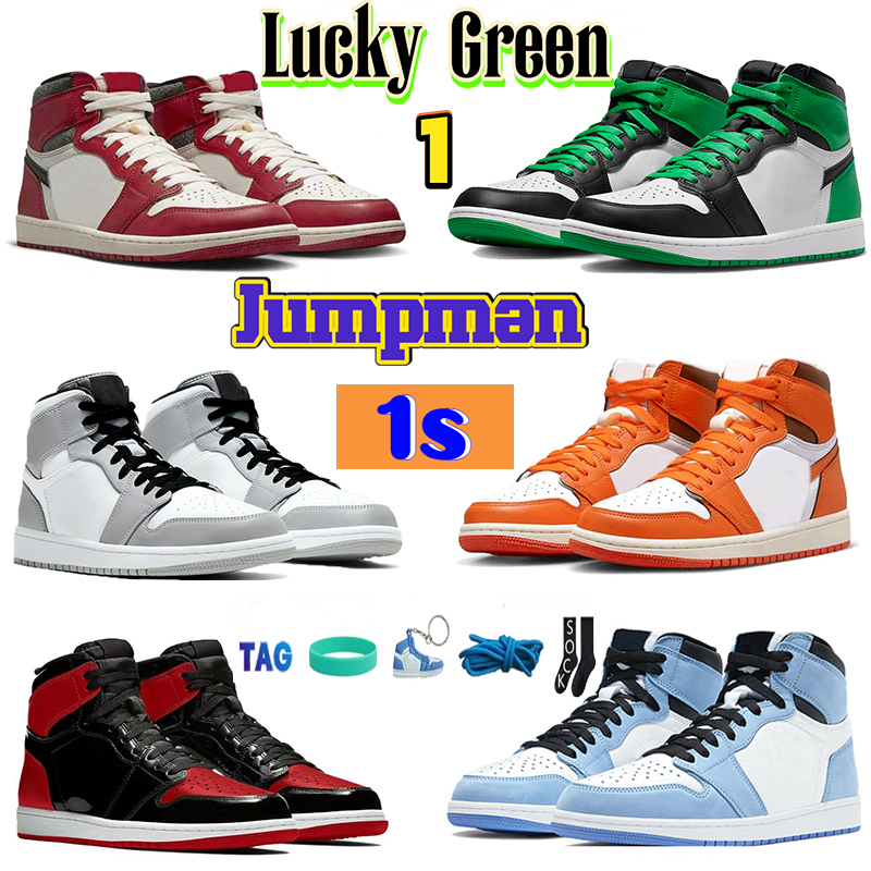

Jumpman 1 1s Mens Basketball Shoes High Og Sneaker Lucky Green Chicago Lost and Found Patent Bred True University Blue Dark Mocha Men Women Trainers Sports Sneakers, #7- starfish