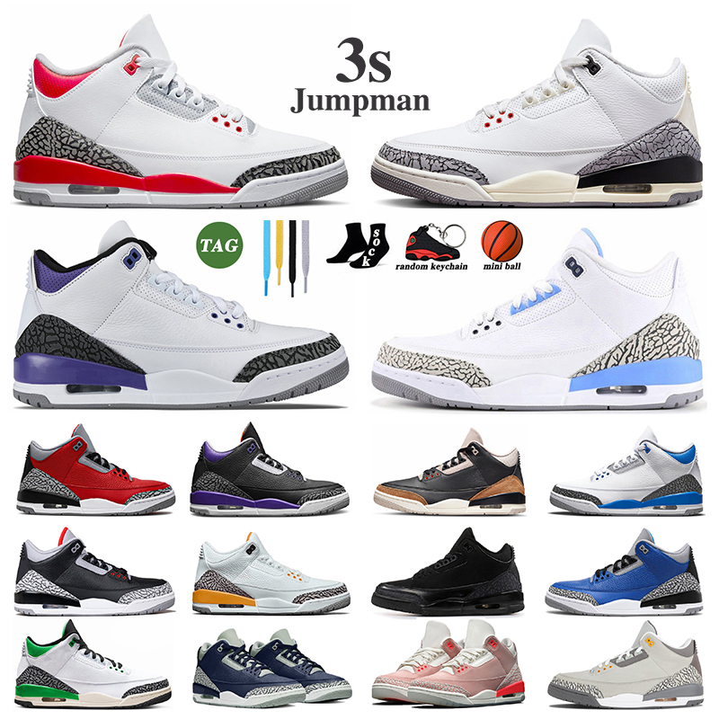 

White Cement 3 3s basketball shoes women men Fire Red Dark Iris Neapolitan Racer Blue UNC Cool Grey Black Cat Court Purple mens trainers sports sneakers, Cardinal 2022