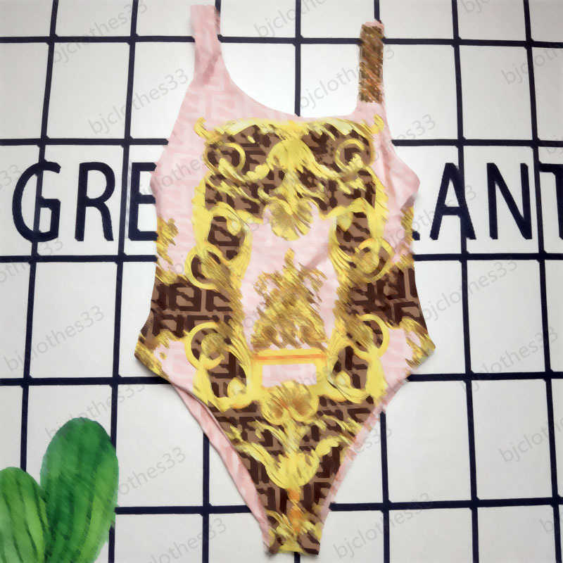 

Jacquard Swimwears Medusa Print Splicing Metal Chain Sleeveless Sling Girl Swimsuit Backless Design Thong One-piece Bathing Suit Swimwear For Women Tummy Control