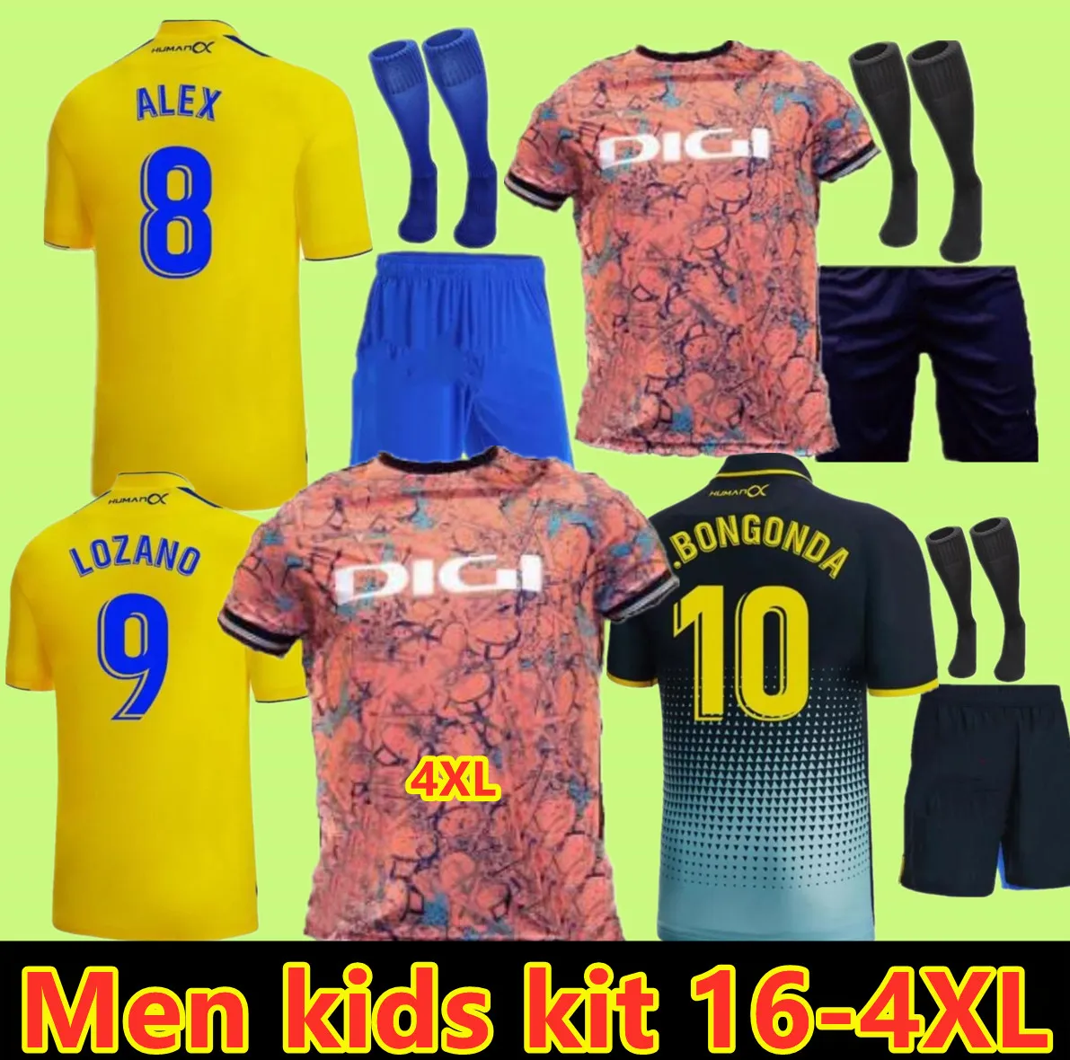 

22 23 4XL Cadiz Carnaval Soccer Jerseys special LOZANO LUCAS MABIL FALI R. ALCARAZ ALARCON A. NEGREDO BLANCO Home Away men Football Shirts 2022 2023 men kids kit, Blue