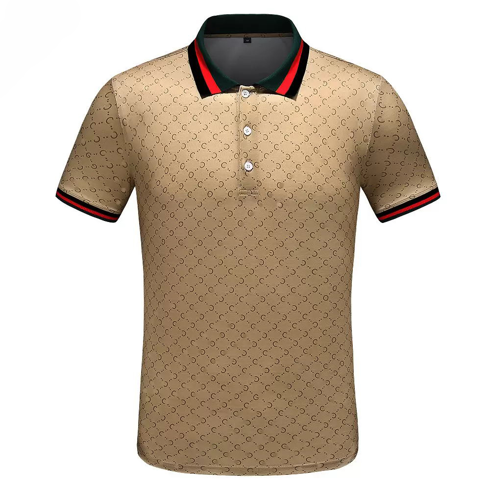 

Designer Men's Tee New cotton crease resistant breathable T-shirt lapel commercial fashion casual print high-end POLO short sleeve M-3XL 754558404, Customize