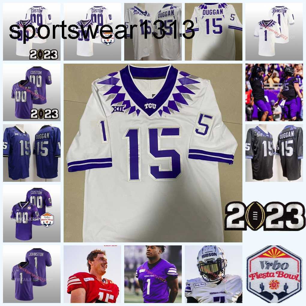 

2022 VRBO Fiesta Max Duggan TCU Horned Frogs Football Jersey Quentin Johnston Jordon Hudson Garrett Hayes Shadrach Banks Wes Harris Chace, Red