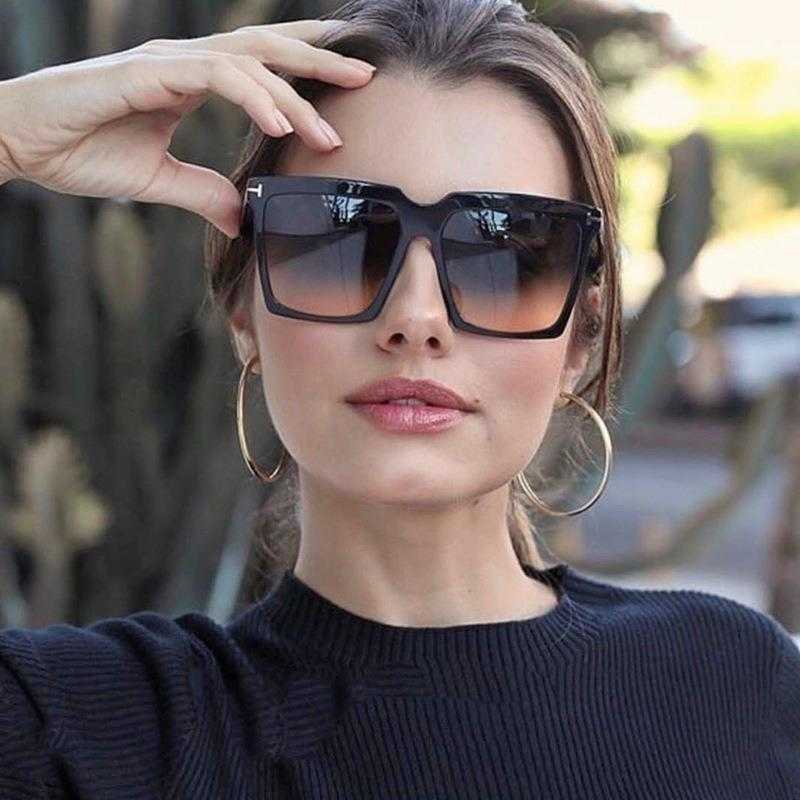 

Square Sunglasses Tf Word Retro Korean Type Internet Famous Female Fashion Chic