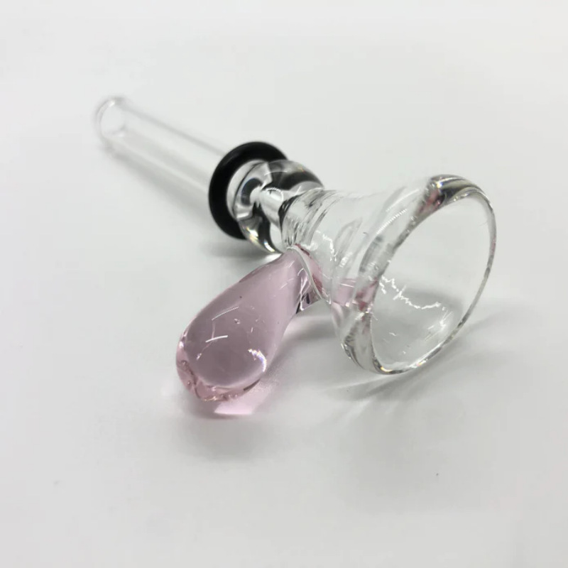 

Smoking Accessories 9.5mm Dia Glass Stem Slider for 9Mm Female Bong Funnel Style Hookahs with Handle Manufacture Male Simple Downstem For Water Pipe