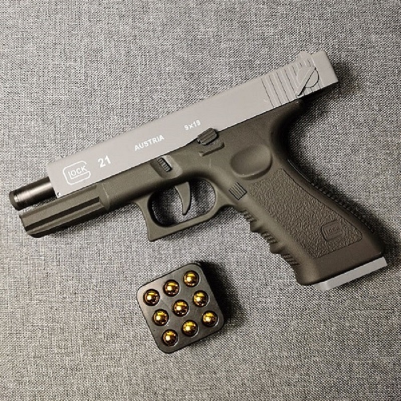 

2023 New Toy Gun Colt Automatic Shell Ejection Pistol Laser Version Toy Gun For Adults Kids Outdoor Games