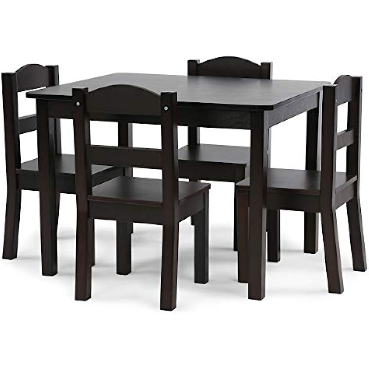 

Humble Crew Espresso Kids Wood Table and 4 Chairs Set 5-Piece camp chair bcf