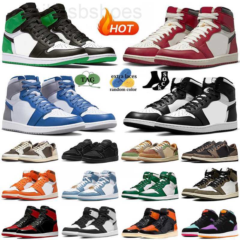 

Jumpman 1 high basketball shoes 1s low sneakers Reverse Mocha Lost and Found Lucky Green Black White Panda Bred True Blue Starfish men women