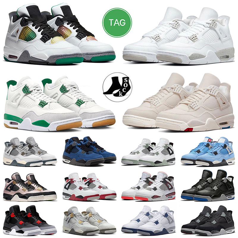 

authentic jumpman 4 basketball shoes retro black cat 4s pine green men women sneakers White Oreo Rasta Canvas outdoor trainers Photon Dust Alternate Motorsport, J05 40-47 shimmer