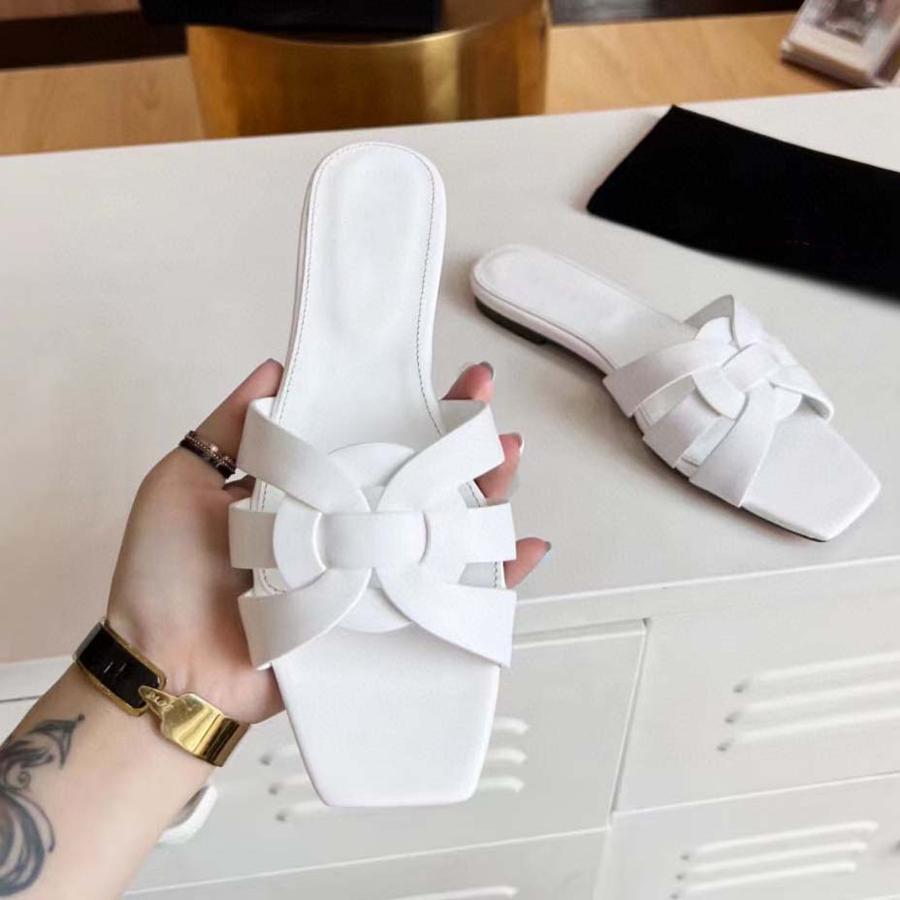 

Women Slippers Lady Sandals Luxury Designer Slipper Sandale Fashion Slides Fashion Slippers Luxurys Ladies Slide Slip-on New Brand Solid Color Leather, #12