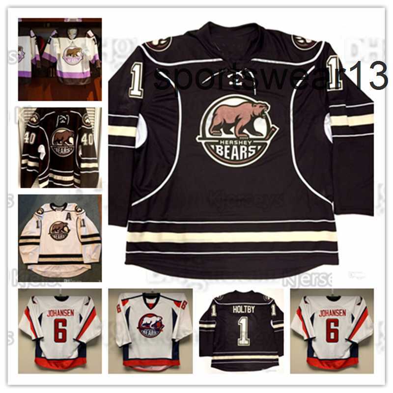 

Custom Hershey Bears Hockey Jersey AHL Tobias Geisser Dylan McIlrath Drake Rymsha Michal Kempny Lucas Johansen Kody Clark Ryan Dmowski Matt, Beige