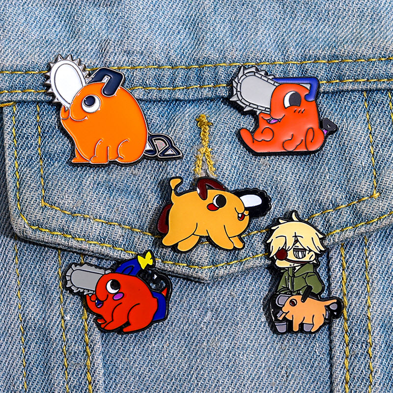 

Chainsaw Man Enamel Pins Custom Pochita Denji Brooches Lapel Badges Cartoon Japan Anime Jewelry Gift for Fans Friends, Color #1