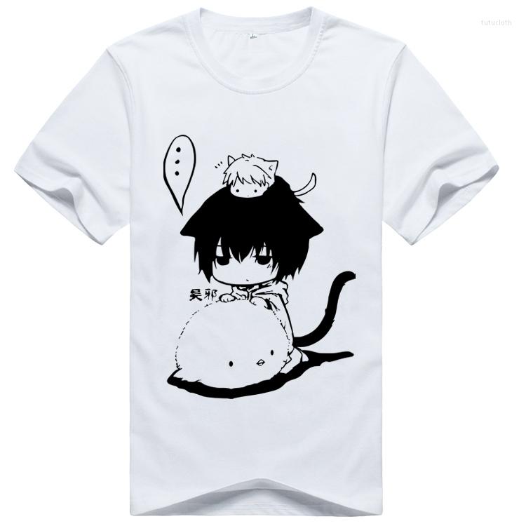 

Men's T Shirts 2023 Summer Anime T-shirt Men And Women Casual Cosplay Tomb Notes Short-sleeved Round Neck Print Campus Style, Pink