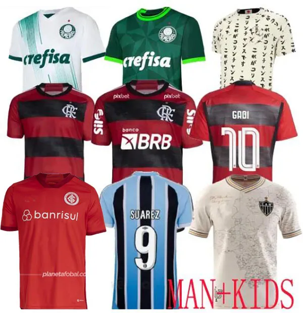

Flamengo Soccer Jerseys Corinthian SC Internacional SUAREZ 9 2023 camisetas de footb Final da Palmeiras Atletico Mineiro Gremio THIRD AWAY shirt 10th anniversary, Palmeiras away