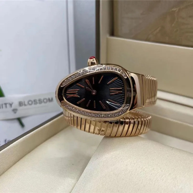 

Luxury lady Bracelet Women Wristwatches Women Watches Quartz Movement Snake Watch Drill Face Clock Simple And Elegant, Color 7