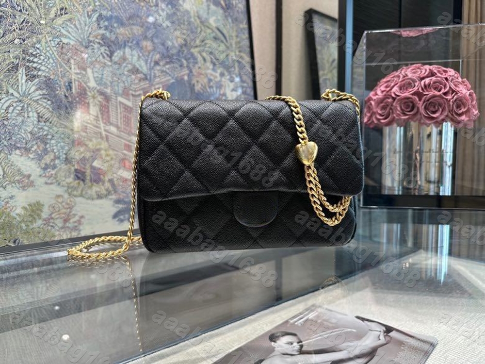 

23ss latest style C brand designer shoulder bags matte certified products grade handbag shoulder love shaped ball chain as caviar 3921