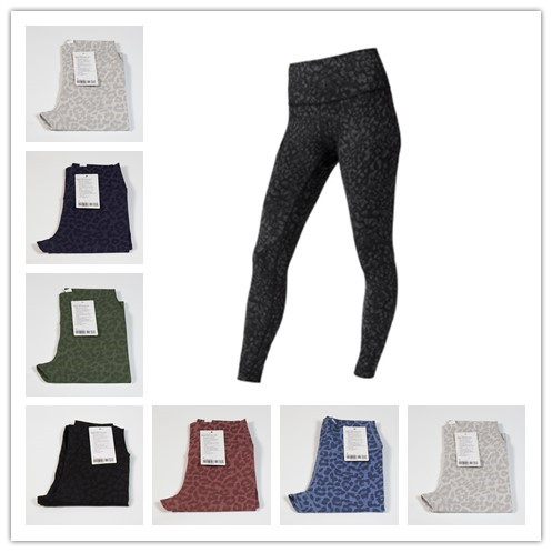 

lululemens High Waist Yoga Leggings Leopard Camouflage Print Fitness Women Sport Pants Tight Gym Athletic High-rise Align Buttery Soft lu-01, 001