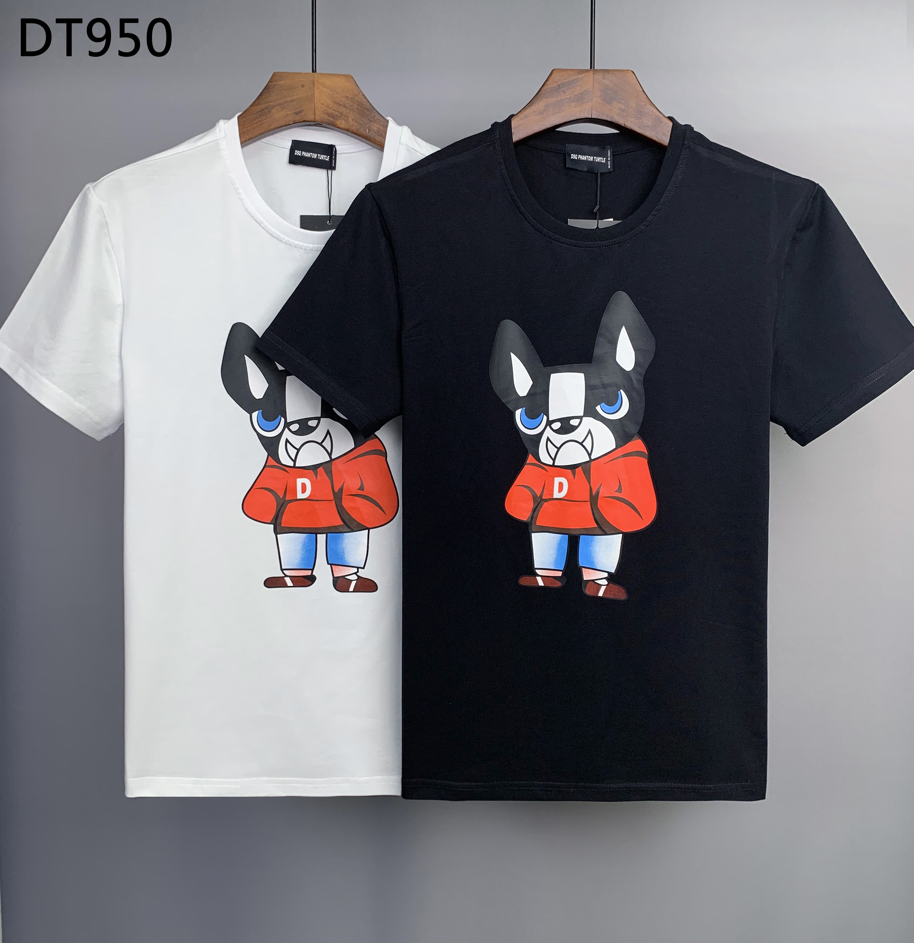 DSQ PHANTOM TURTLE Men's T-Shirts Mens Designer T Shirts Black White Back Cool T-shirt Men Summer Italian Fashion Casual Street T-shirt Tops Pl